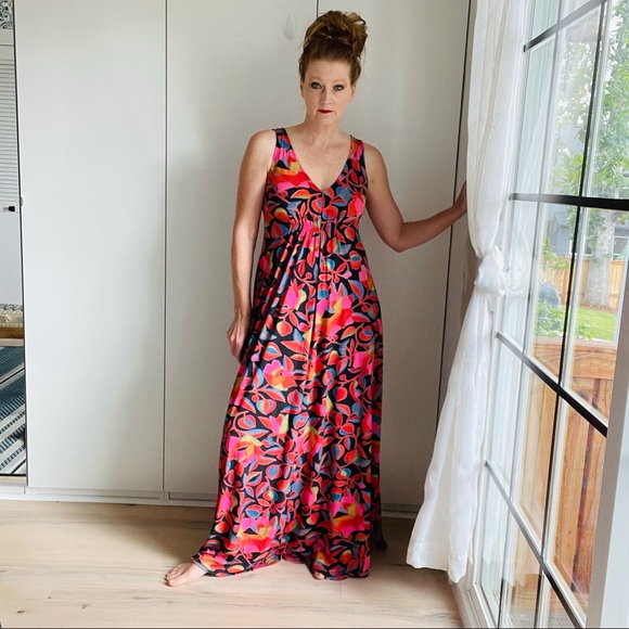 N Natori Dresses & Skirts - N Natori Maxi Dress Printed Medium Loungewear